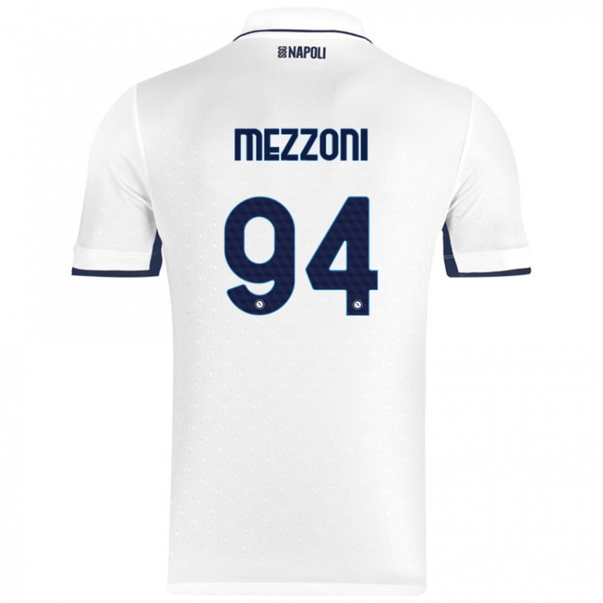 Criança Camisola Francesco Mezzoni #94 Azul Real Branco Alternativa 2024/25 Camisa Brasil