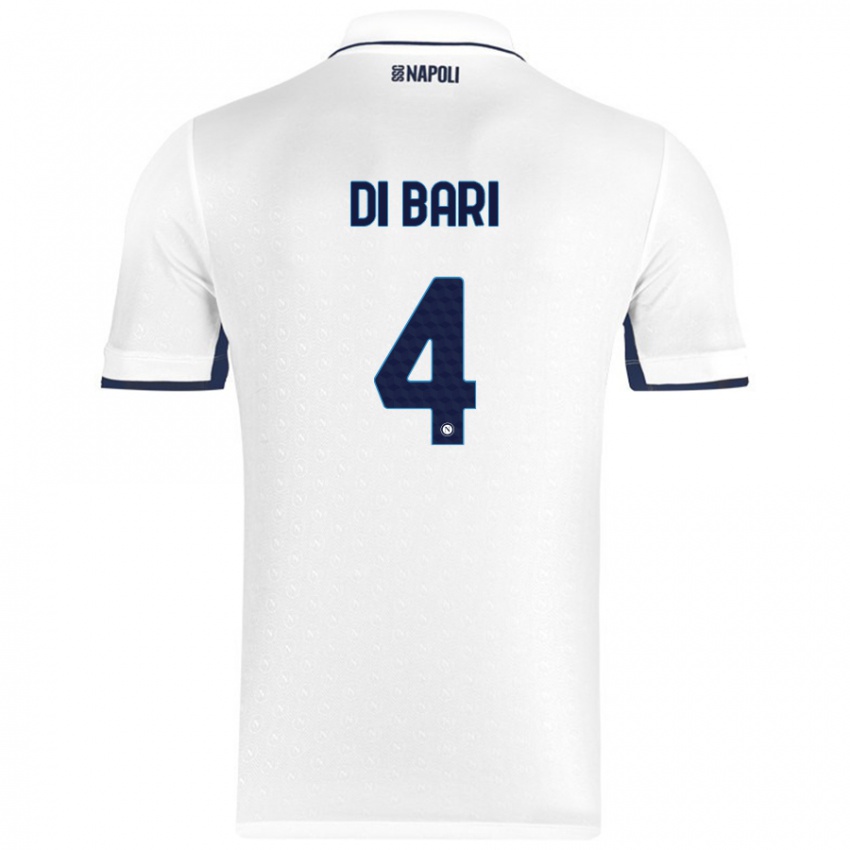 Criança Camisola Martina Di Bari #4 Azul Real Branco Alternativa 2024/25 Camisa Brasil