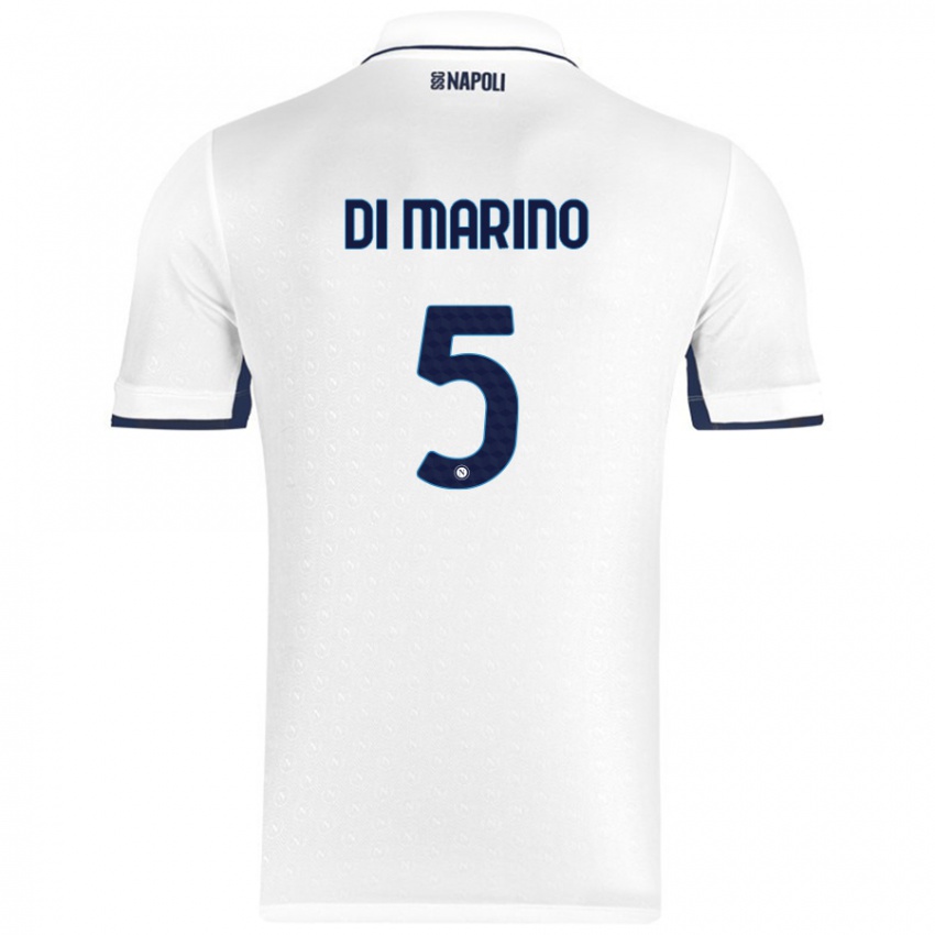 Criança Camisola Paola Di Marino #5 Azul Real Branco Alternativa 2024/25 Camisa Brasil