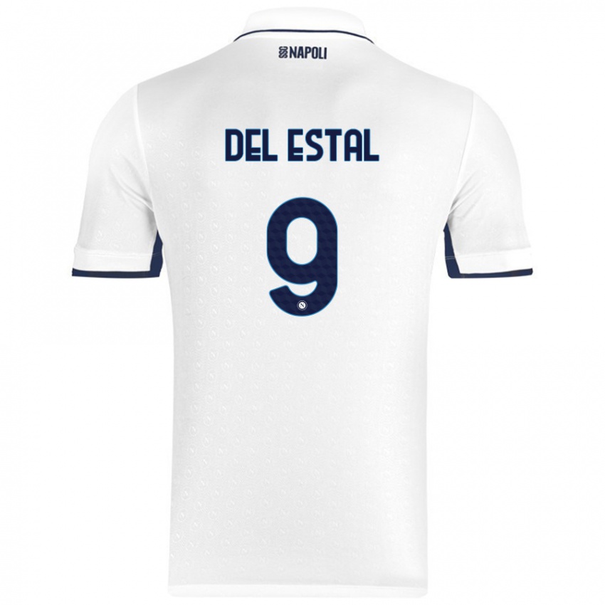 Criança Camisola Eli Del Estal #9 Azul Real Branco Alternativa 2024/25 Camisa Brasil