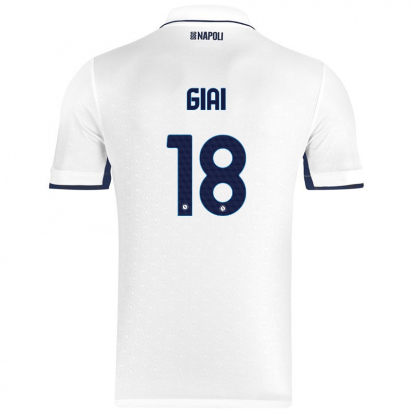 Criança Camisola Alice Giai #18 Azul Real Branco Alternativa 2024/25 Camisa Brasil