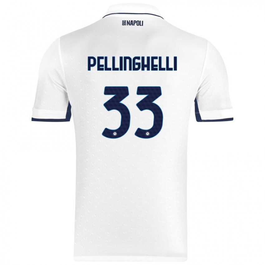 Criança Camisola Alice Pellinghelli #33 Azul Real Branco Alternativa 2024/25 Camisa Brasil