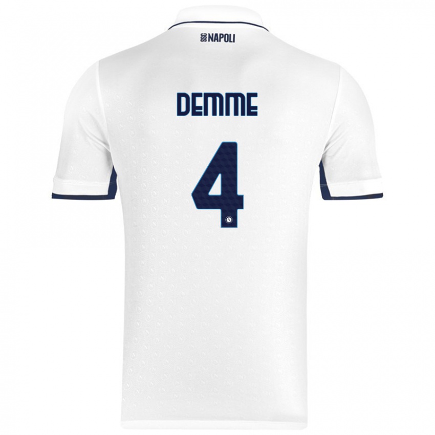 Criança Camisola Diego Demme #4 Azul Real Branco Alternativa 2024/25 Camisa Brasil