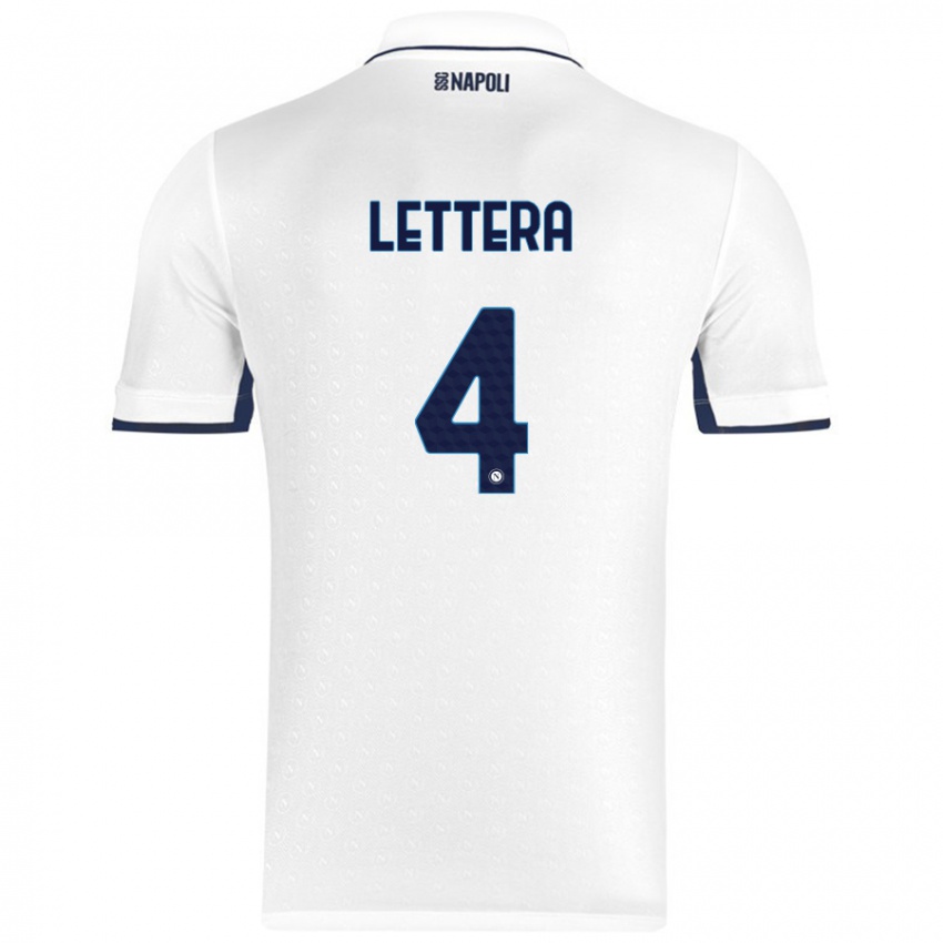 Criança Camisola Alessio Lettera #4 Azul Real Branco Alternativa 2024/25 Camisa Brasil