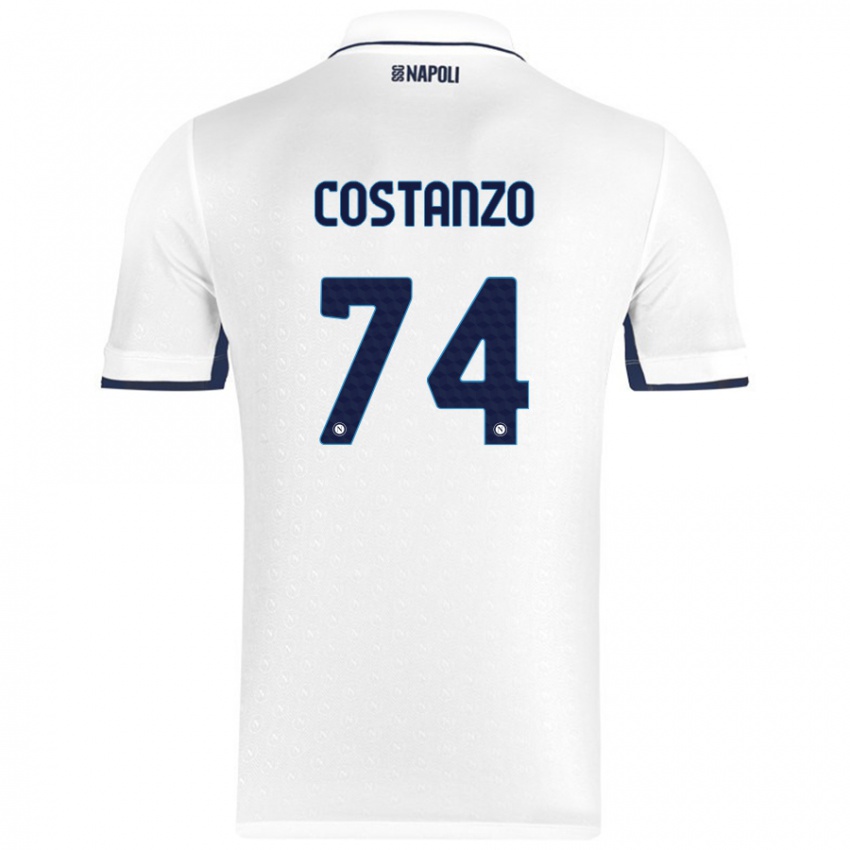 Criança Camisola Davide Costanzo #74 Azul Real Branco Alternativa 2024/25 Camisa Brasil