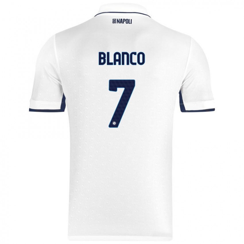 Criança Camisola Gimena Blanco #7 Azul Real Branco Alternativa 2024/25 Camisa Brasil