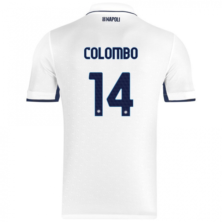 Criança Camisola Sofia Colombo #14 Azul Real Branco Alternativa 2024/25 Camisa Brasil