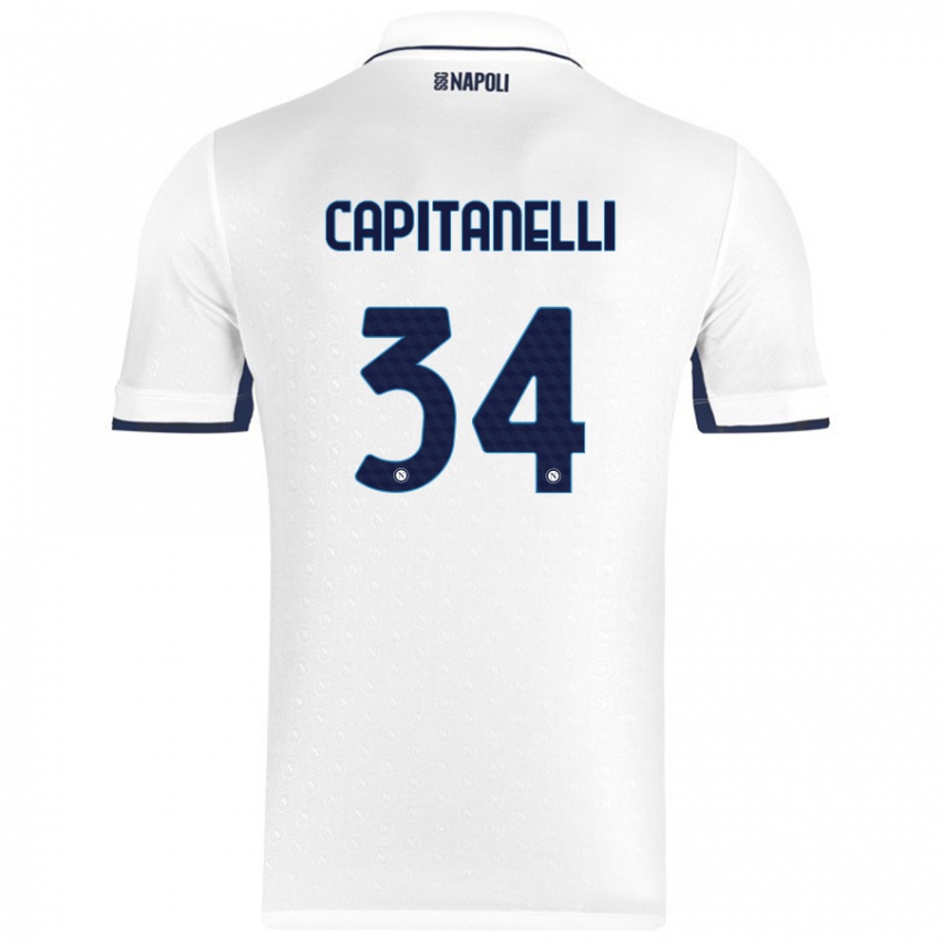 Criança Camisola Ilaria Capitanelli #34 Azul Real Branco Alternativa 2024/25 Camisa Brasil