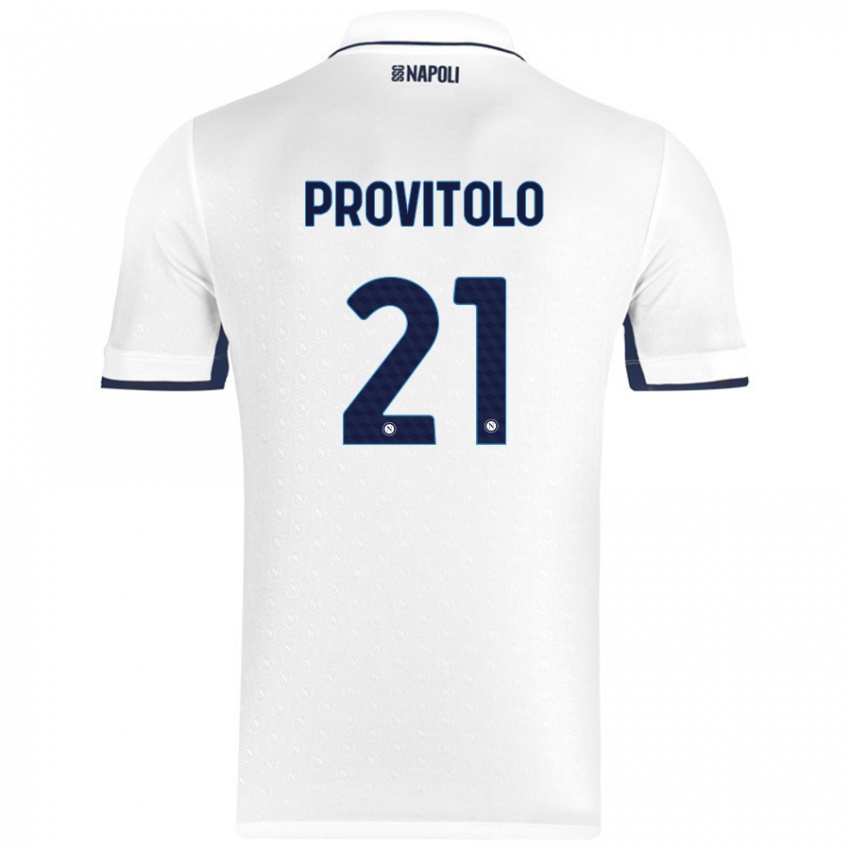 Criança Camisola Vincenzo Provitolo #21 Azul Real Branco Alternativa 2024/25 Camisa Brasil