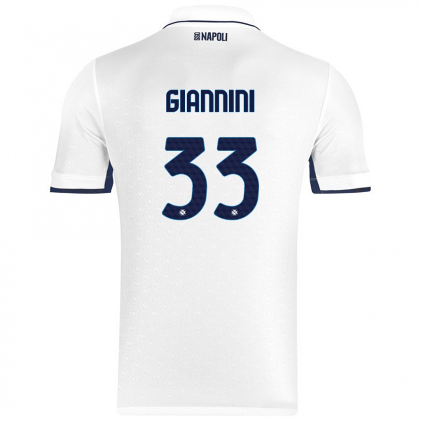 Criança Camisola Enrico Giannini #33 Azul Real Branco Alternativa 2024/25 Camisa Brasil