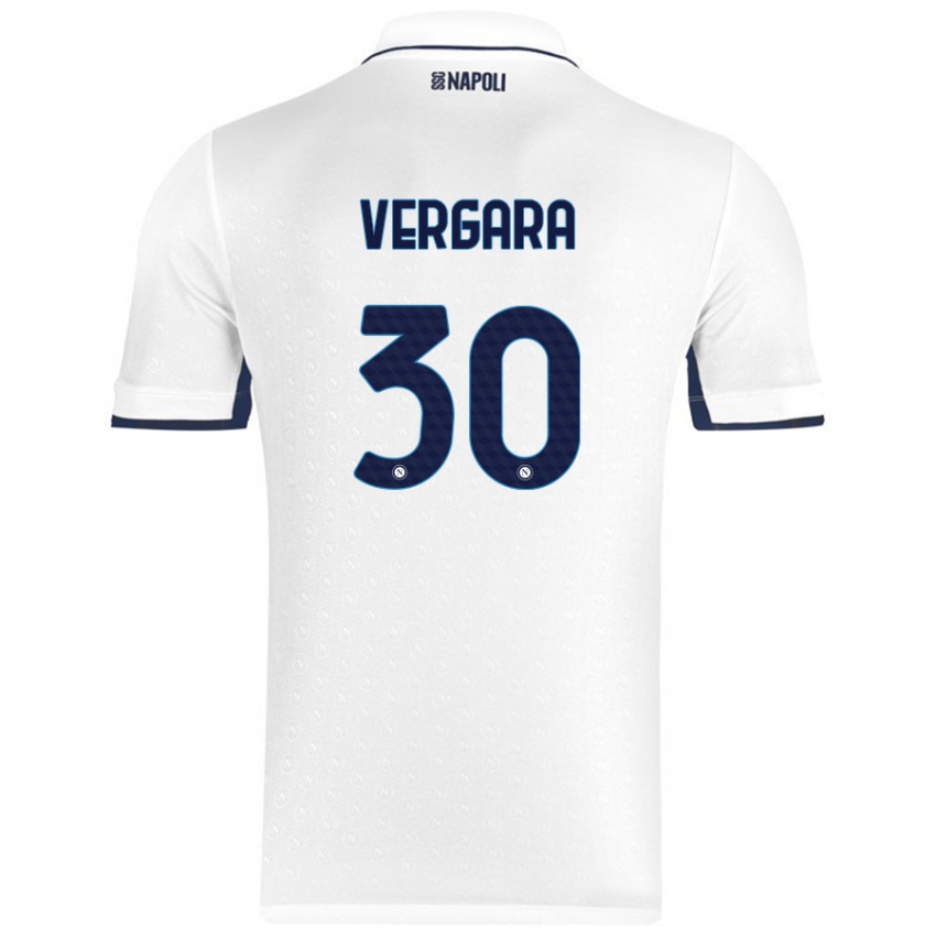 Criança Camisola Antonio Vergara #30 Azul Real Branco Alternativa 2024/25 Camisa Brasil