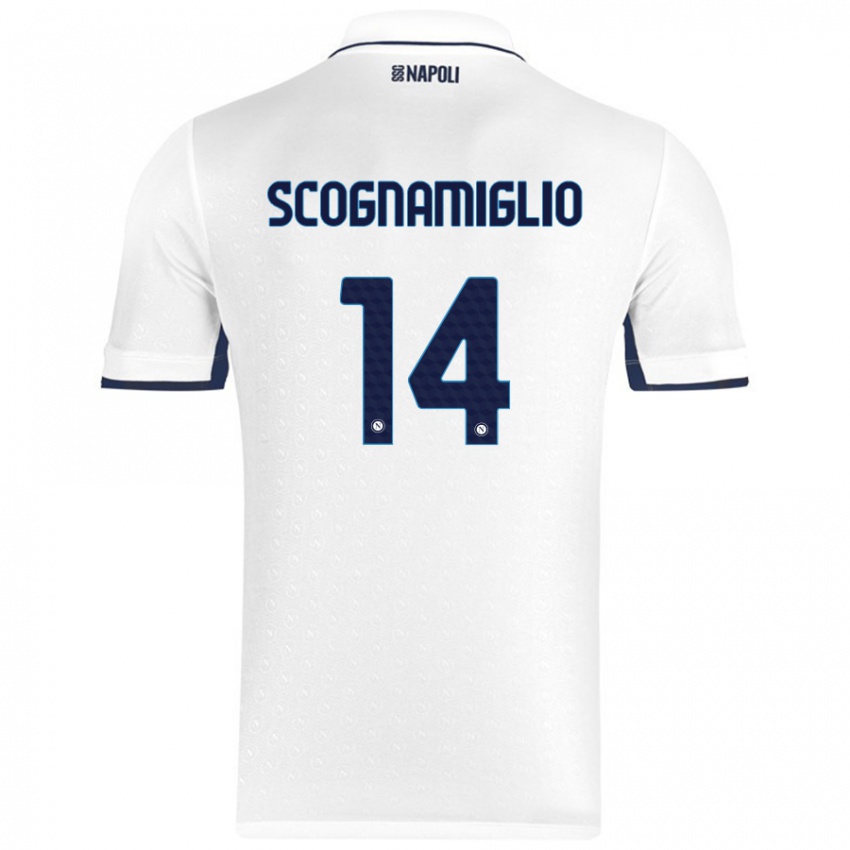 Criança Camisola Fabio Scognamiglio #14 Azul Real Branco Alternativa 2024/25 Camisa Brasil