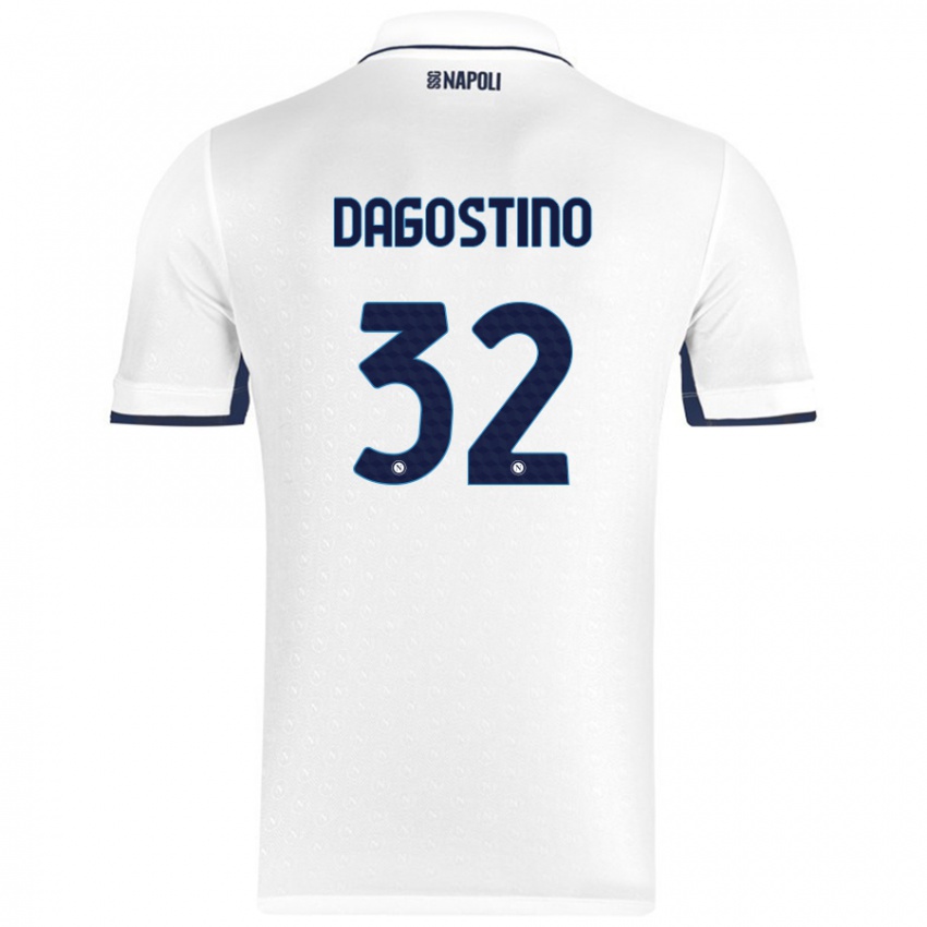 Criança Camisola Giuseppe Dagostino #32 Azul Real Branco Alternativa 2024/25 Camisa Brasil