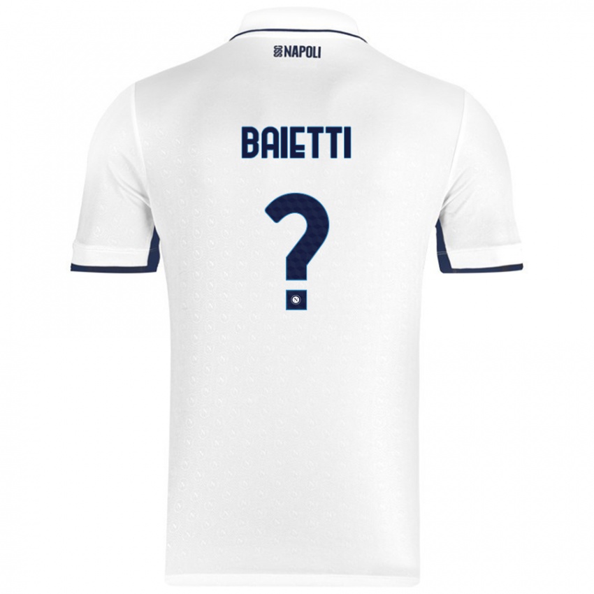 Criança Camisola Francesco Baietti #0 Azul Real Branco Alternativa 2024/25 Camisa Brasil