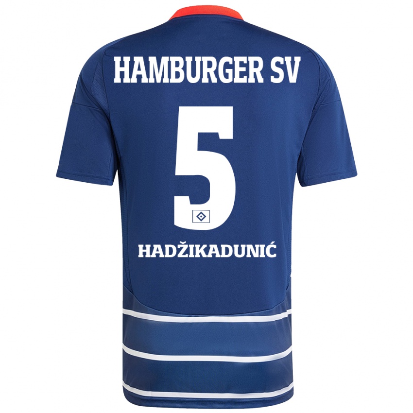 Criança Camisola Dennis Hadzikadunic #5 Azul Escuro Alternativa 2024/25 Camisa Brasil