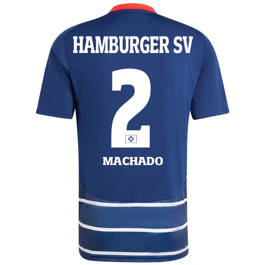 Criança Camisola Kilian Hölscher Machado #2 Azul Escuro Alternativa 2024/25 Camisa Brasil