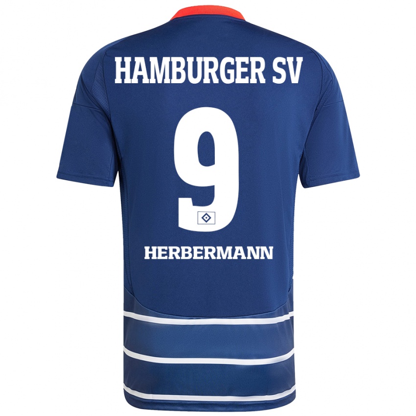 Criança Camisola Kevin Herbermann #9 Azul Escuro Alternativa 2024/25 Camisa Brasil