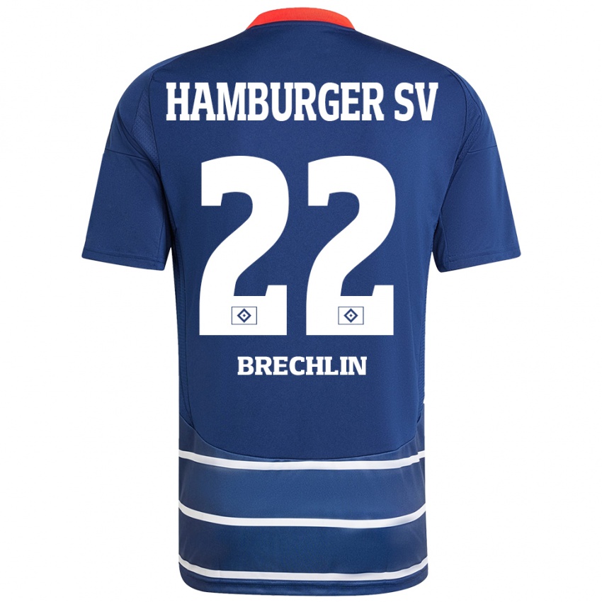 Criança Camisola Bjarne Brechlin #22 Azul Escuro Alternativa 2024/25 Camisa Brasil