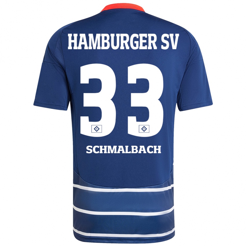 Criança Camisola Sebastian Schmalbach #33 Azul Escuro Alternativa 2024/25 Camisa Brasil