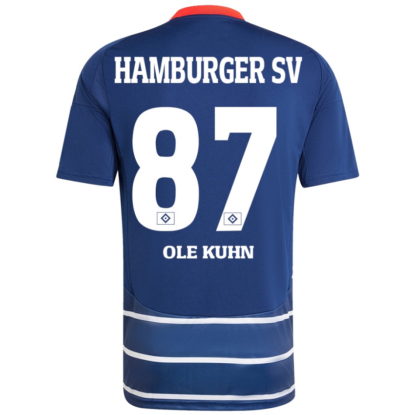 Criança Camisola Niklas Ole Kühn #87 Azul Escuro Alternativa 2024/25 Camisa Brasil