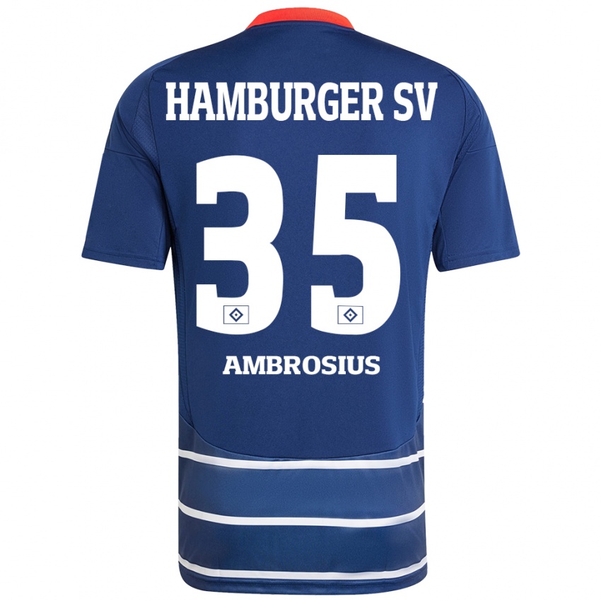 Criança Camisola Stephan Ambrosius #35 Azul Escuro Alternativa 2024/25 Camisa Brasil