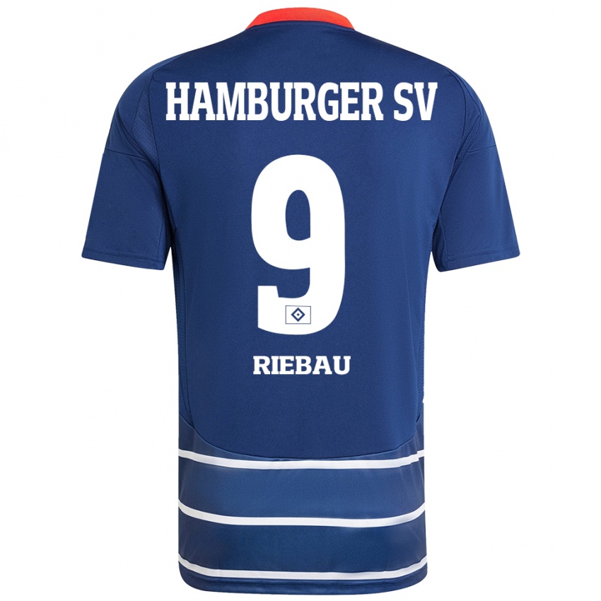 Criança Camisola Henry Riebau #9 Azul Escuro Alternativa 2024/25 Camisa Brasil