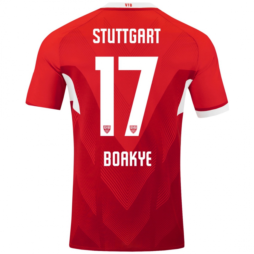 Criança Camisola Maurice Boakye #17 Branco Vermelho Alternativa 2024/25 Camisa Brasil