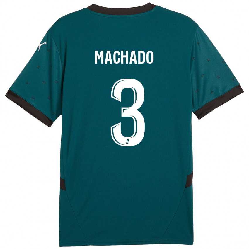 Criança Camisola Deiver Machado #3 Verde Escuro Alternativa 2024/25 Camisa Brasil