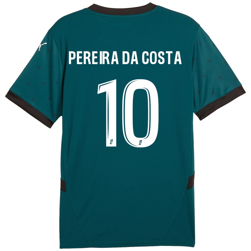 Criança Camisola David Pereira Da Costa #10 Verde Escuro Alternativa 2024/25 Camisa Brasil