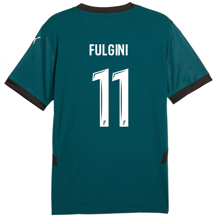 Criança Camisola Angelo Fulgini #11 Verde Escuro Alternativa 2024/25 Camisa Brasil