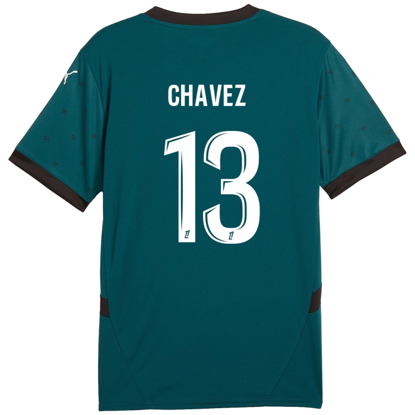 Criança Camisola Jhoanner Chávez #13 Verde Escuro Alternativa 2024/25 Camisa Brasil