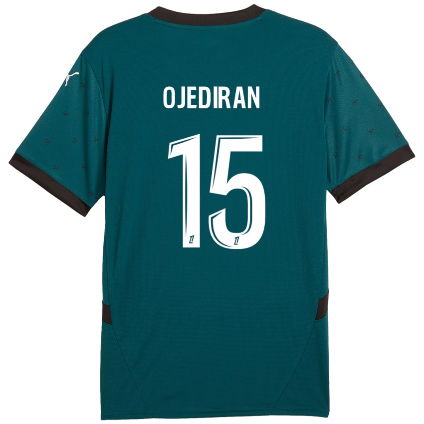 Criança Camisola Hamzat Ojediran #15 Verde Escuro Alternativa 2024/25 Camisa Brasil