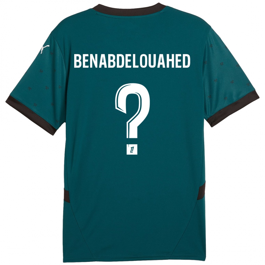 Criança Camisola Kaïs Benabdelouahed #0 Verde Escuro Alternativa 2024/25 Camisa Brasil