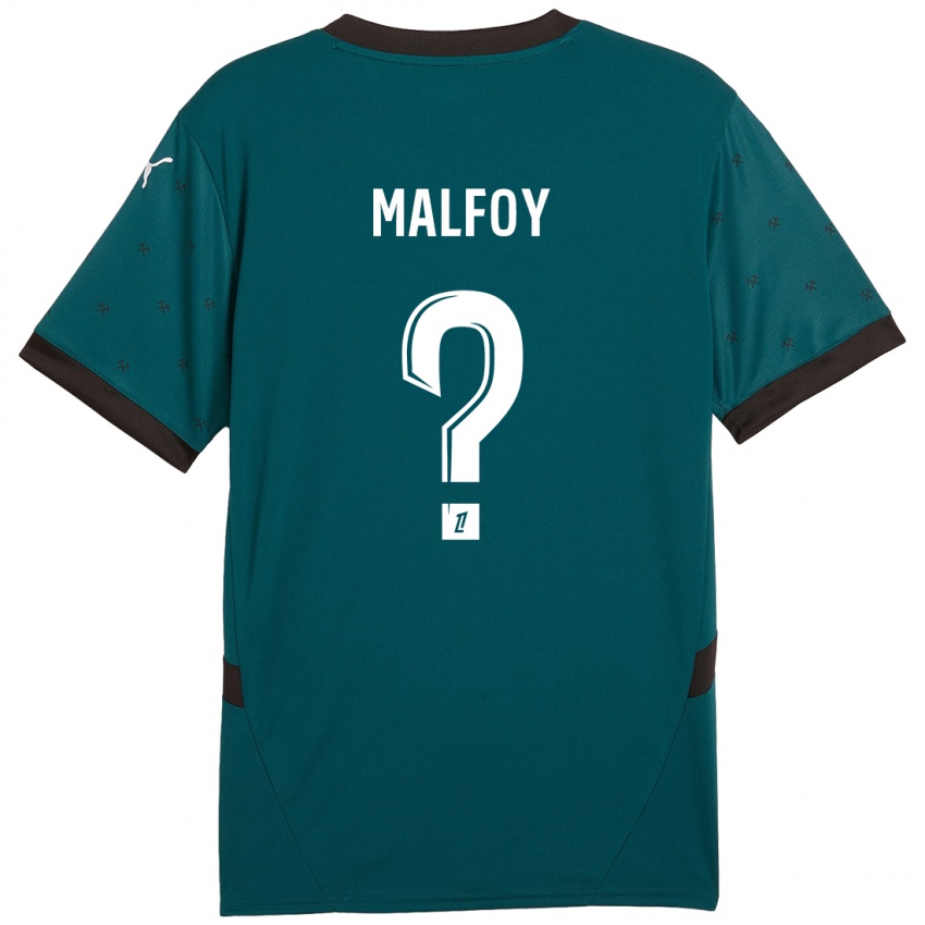 Criança Camisola Lucas Malfoy #0 Verde Escuro Alternativa 2024/25 Camisa Brasil