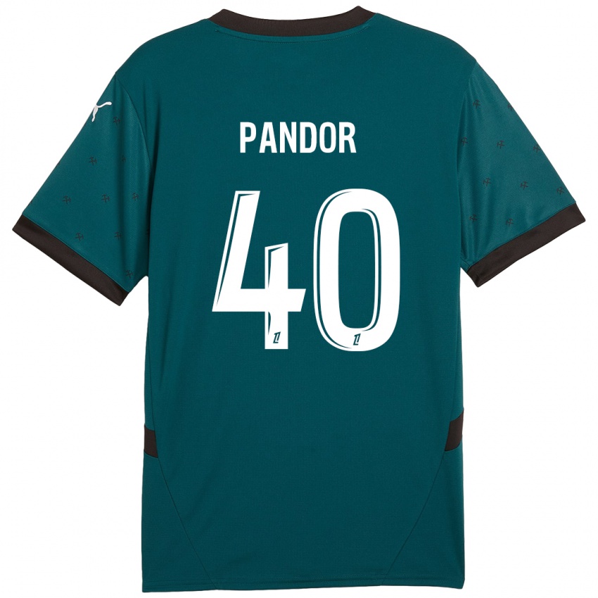 Criança Camisola Yannick Pandor #40 Verde Escuro Alternativa 2024/25 Camisa Brasil