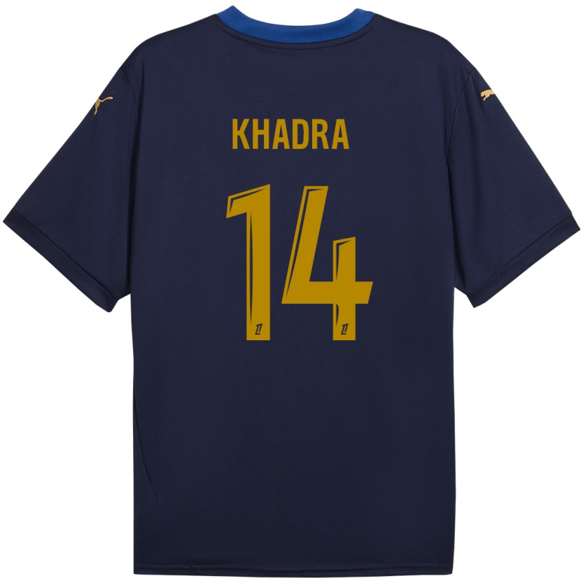 Criança Camisola Reda Khadra #14 Ouro Da Marinha Alternativa 2024/25 Camisa Brasil