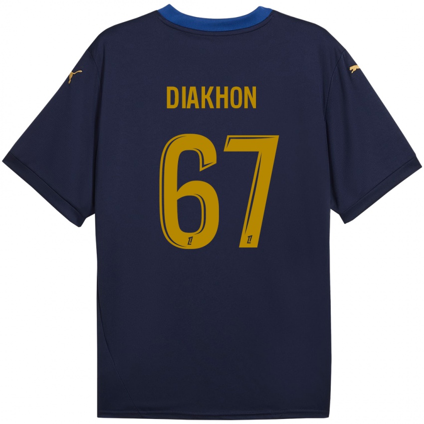 Criança Camisola Mamadou Diakhon #67 Ouro Da Marinha Alternativa 2024/25 Camisa Brasil