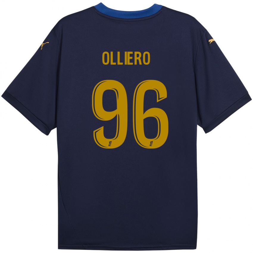 Criança Camisola Alexandre Olliero #96 Ouro Da Marinha Alternativa 2024/25 Camisa Brasil