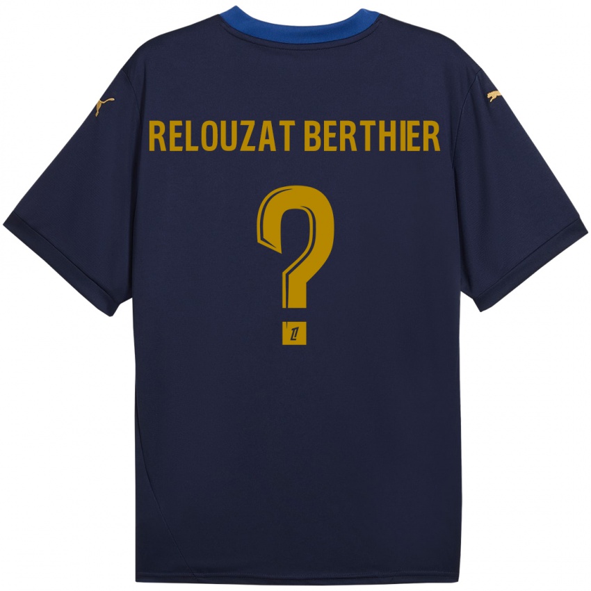 Criança Camisola Maxime Relouzat Berthier #0 Ouro Da Marinha Alternativa 2024/25 Camisa Brasil