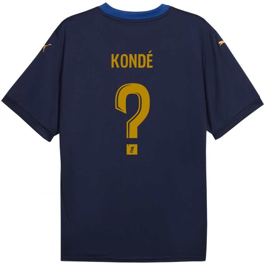 Criança Camisola Jean-Charles Kondé #0 Ouro Da Marinha Alternativa 2024/25 Camisa Brasil