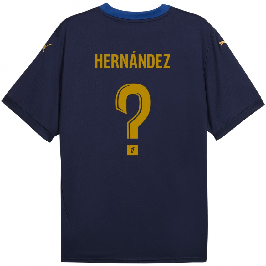 Criança Camisola Melvin Hernández #0 Ouro Da Marinha Alternativa 2024/25 Camisa Brasil