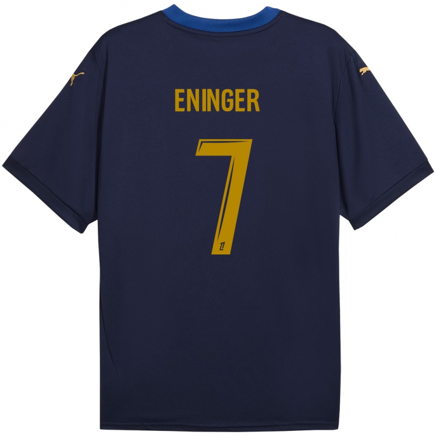 Criança Camisola Thelma Eninger #7 Ouro Da Marinha Alternativa 2024/25 Camisa Brasil