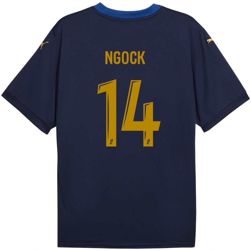 Criança Camisola Monique Ngock #14 Ouro Da Marinha Alternativa 2024/25 Camisa Brasil