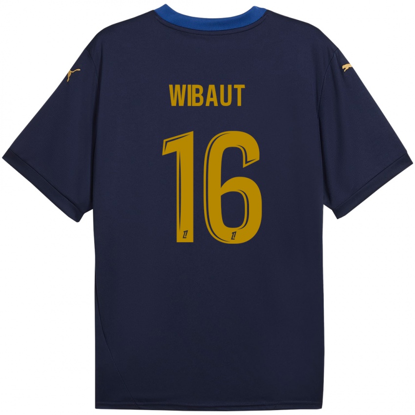 Criança Camisola Clara Wibaut #16 Ouro Da Marinha Alternativa 2024/25 Camisa Brasil