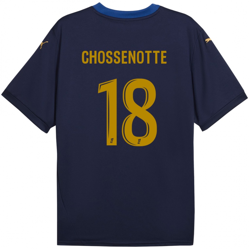 Criança Camisola Shana Chossenotte #18 Ouro Da Marinha Alternativa 2024/25 Camisa Brasil