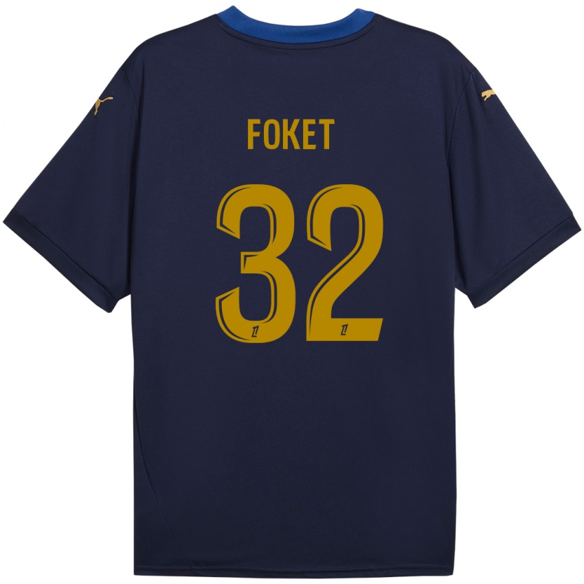 Criança Camisola Thomas Foket #32 Ouro Da Marinha Alternativa 2024/25 Camisa Brasil