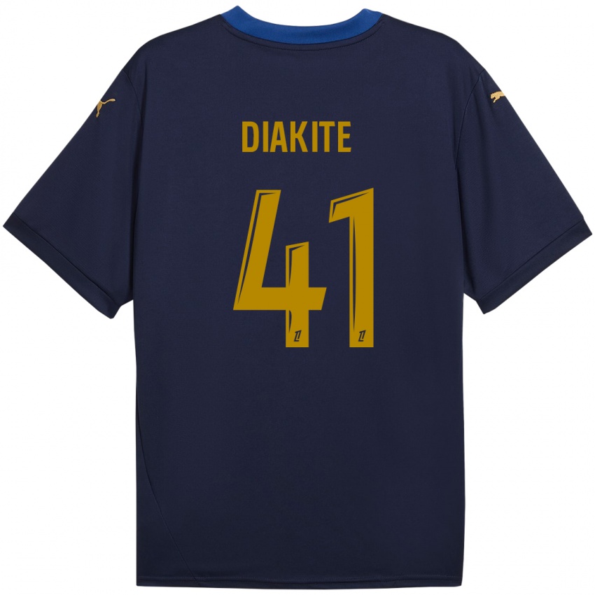 Criança Camisola Ibrahim Diakité #41 Ouro Da Marinha Alternativa 2024/25 Camisa Brasil