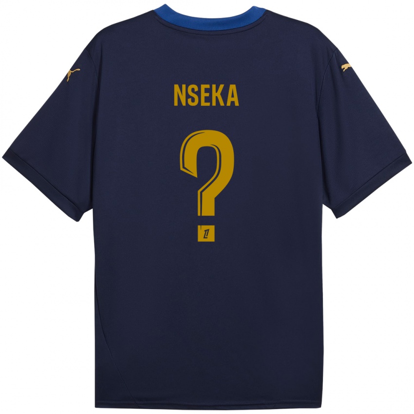 Criança Camisola Nelson Nseka #0 Ouro Da Marinha Alternativa 2024/25 Camisa Brasil