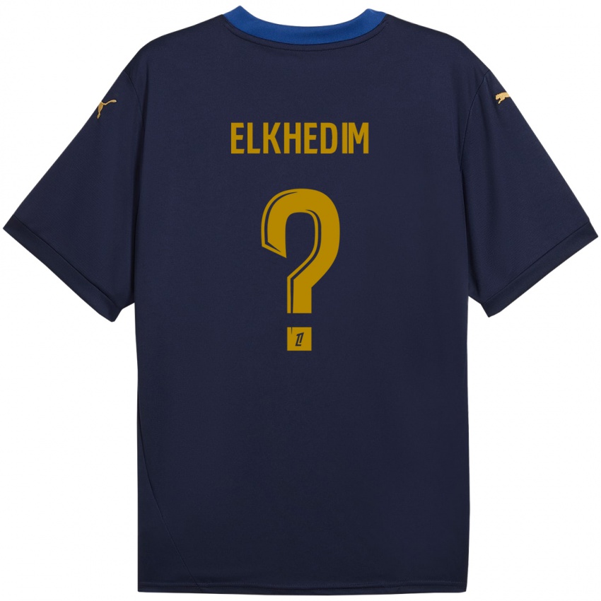 Criança Camisola Abdenoor Elkhedim #0 Ouro Da Marinha Alternativa 2024/25 Camisa Brasil