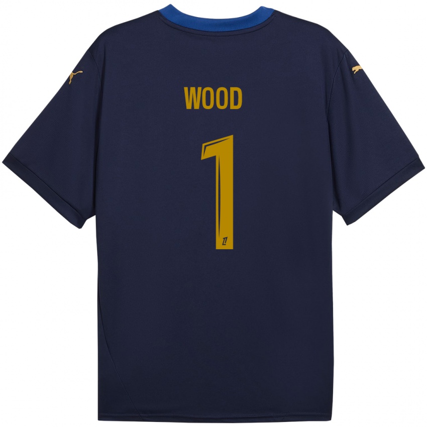 Criança Camisola Mackenzie Wood #1 Ouro Da Marinha Alternativa 2024/25 Camisa Brasil